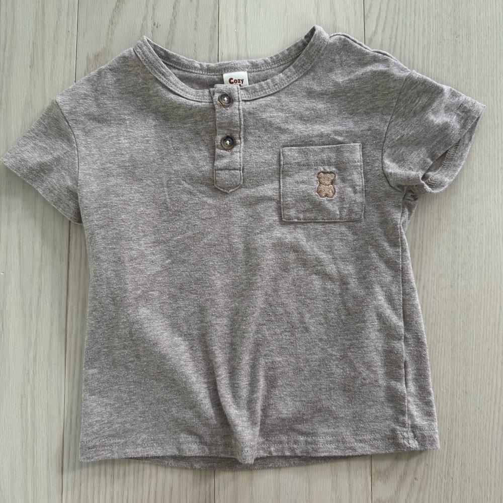 Cozy Cub T-Shirt with Bear Patch